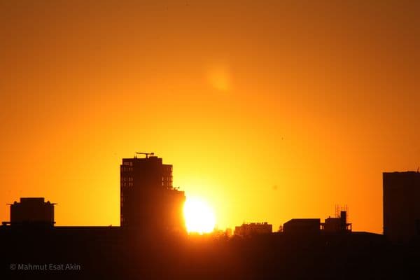 Ankara, sunset, city, old house